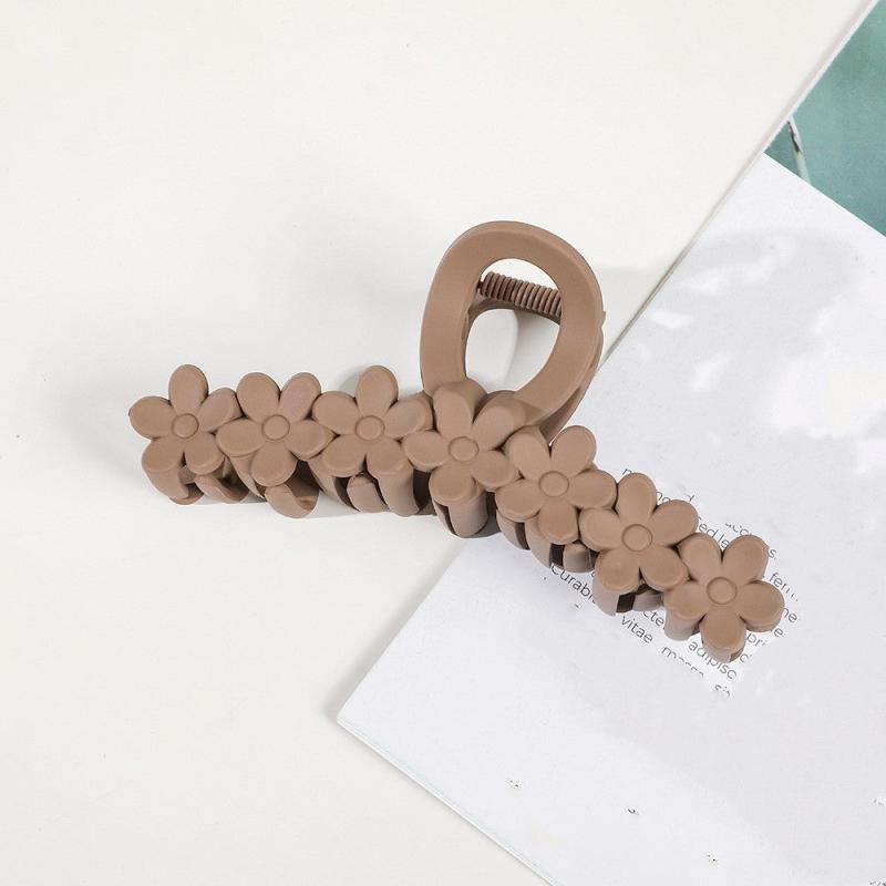 Matte Hair Claw Clips Strong Hold Clamps Flower Hair Styling