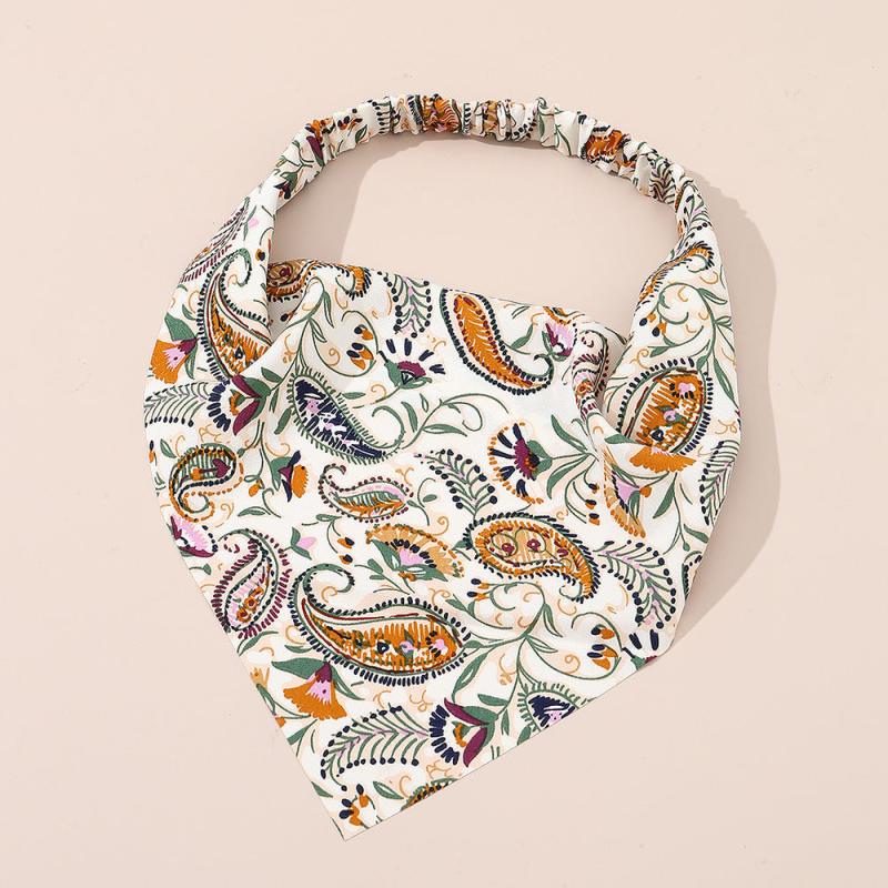 Retro Totem Triangular Scarf Headband Ethnic Style Bandana Hair Accessories