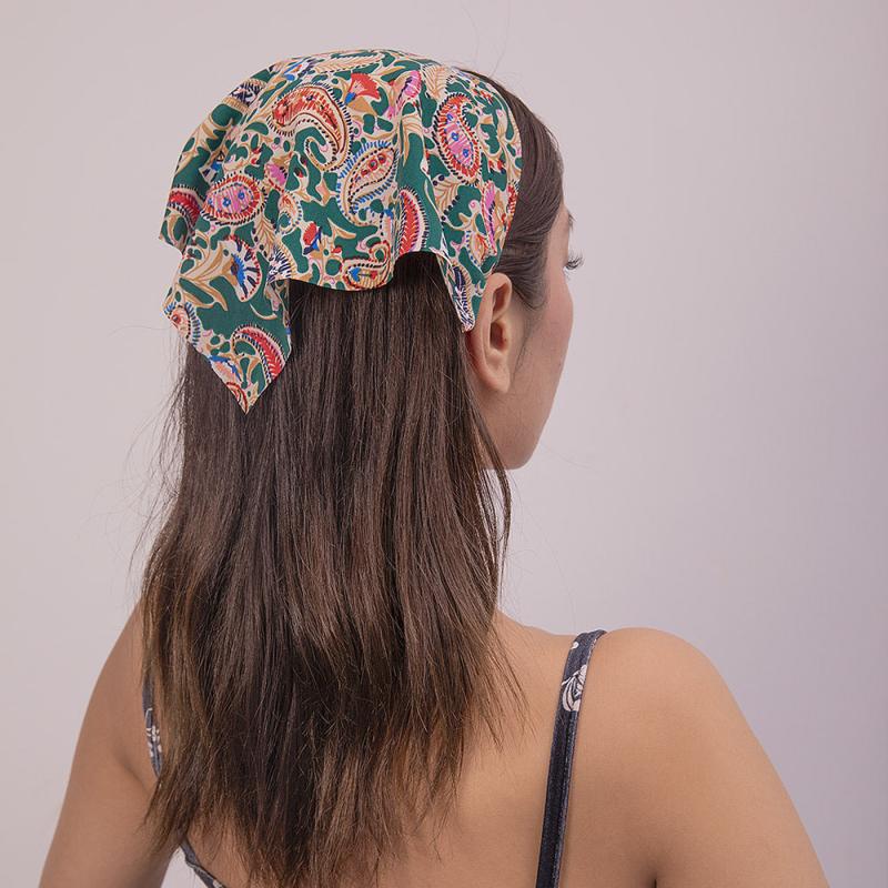 Retro Totem Triangular Scarf Headband Ethnic Style Bandana Hair Accessories