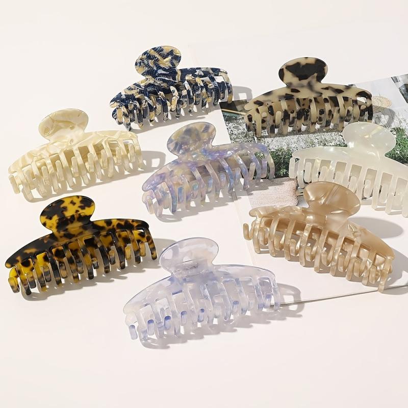 Leopard Print Acrylic Hair Claw Clip Hair Accessories for Women Girls