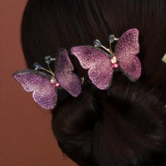 Double Butterfly Hair Tie Magic Twist Hair Band
