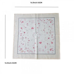 1pc Flower Print Handkerchief Women's Hankies Soft Sweat Handkerchief