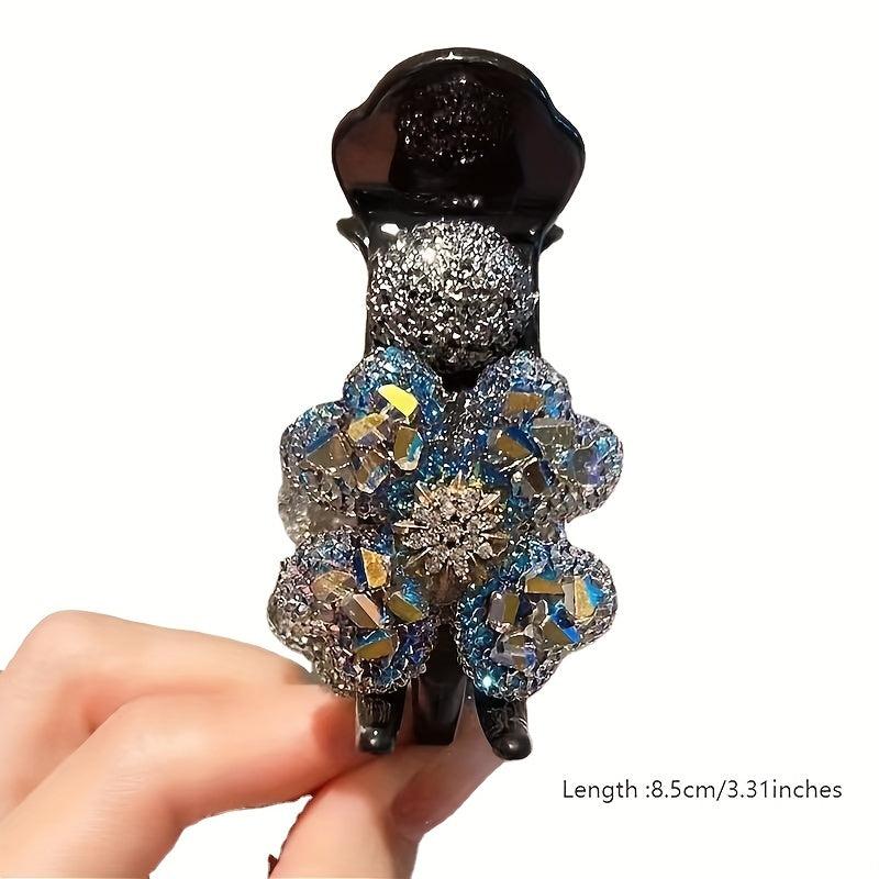 Vintage Crystal Duck Billed Hair Clip for Women