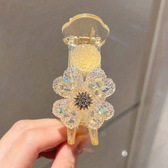 Vintage Crystal Duck Billed Hair Clip for Women