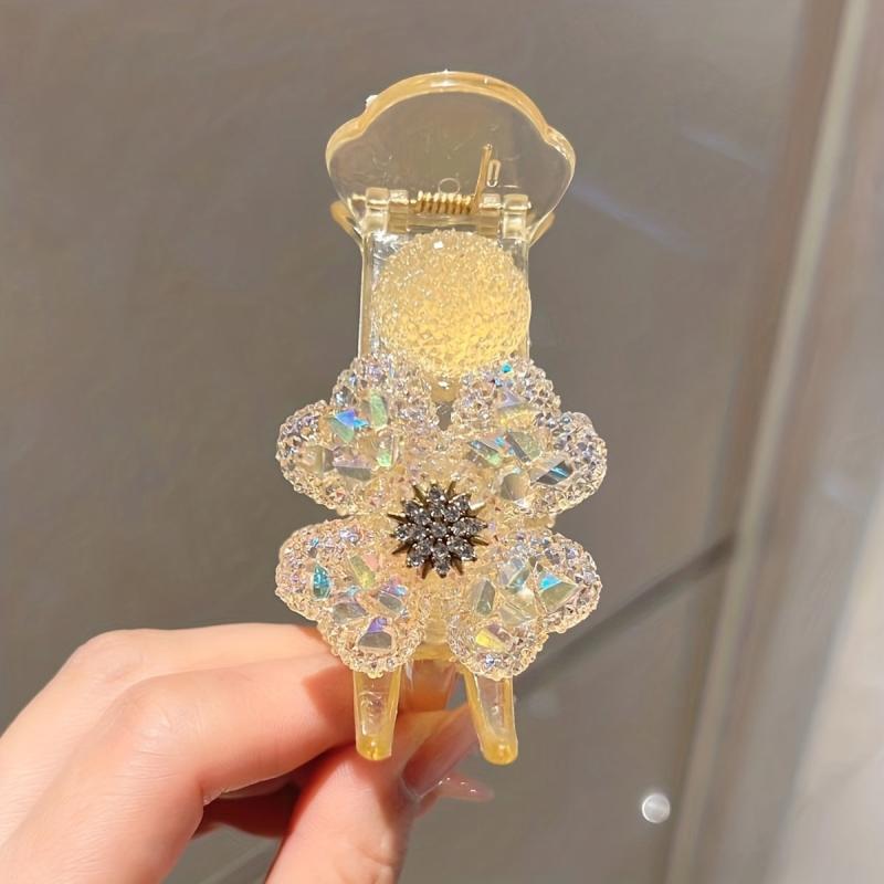 Vintage Crystal Duck Billed Hair Clip for Women