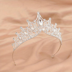 Crystal Headband Bridal Silvery Hair Band Princess Crown Head Jewelry Hair Acces