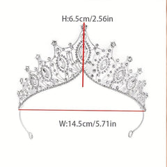 Crystal Headband Bridal Silvery Hair Band Princess Crown Head Jewelry Hair Acces