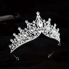 Crystal Headband Bridal Silvery Hair Band Princess Crown Head Jewelry Hair Acces