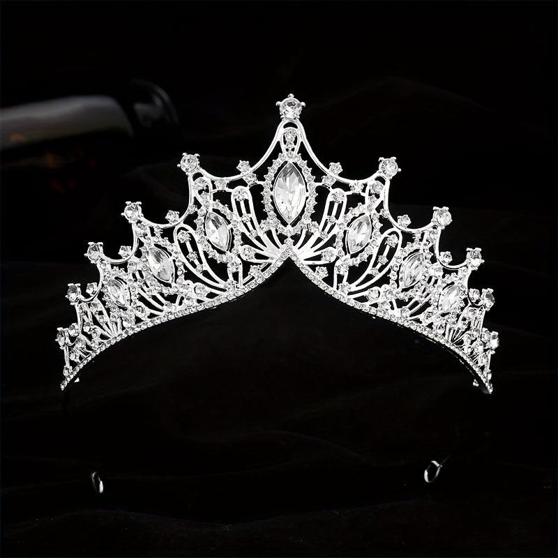 Crystal Headband Bridal Silvery Hair Band Princess Crown Head Jewelry Hair Acces