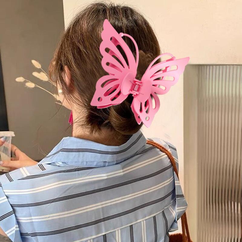 Butterfly Acrylic Hair Claw Clip Strong Hold Grip Thick Hair Accessories