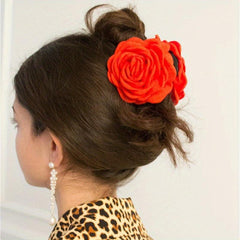 Fabric Flower Hair Claw for Women Girls Wedding Party Hair Claw
