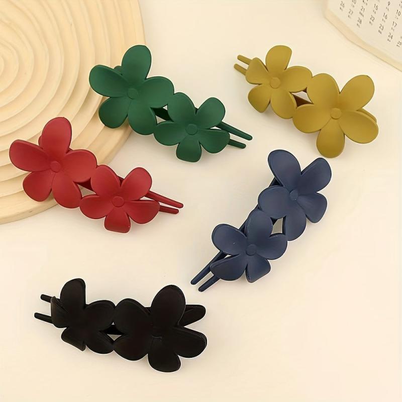 Frosted Butterfly Hair Clip Duck Billed Clip Style Solid Hair Accessories
