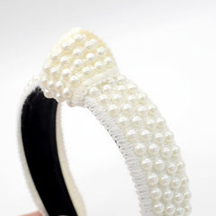 Pearl Headband for Girls - Wide Hair Hoop with Beads