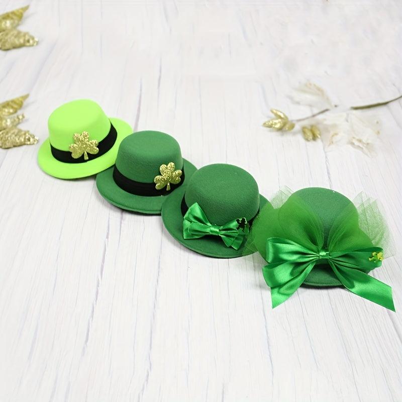 St Patrick's Green Hat Clips Headpiece Hair Accessories