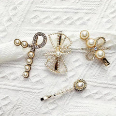 Rhinestone Pearl Hair Clip Side Clip Head Jewelry Hair Accessories