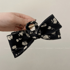 Floral Print Hair Claw Clip Nonslip Ponytail Holder
