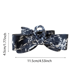 Floral Print Hair Claw Clip Nonslip Ponytail Holder