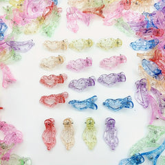 Heart Shaped Crystal Hair Clips With Sequins for Women and Girls