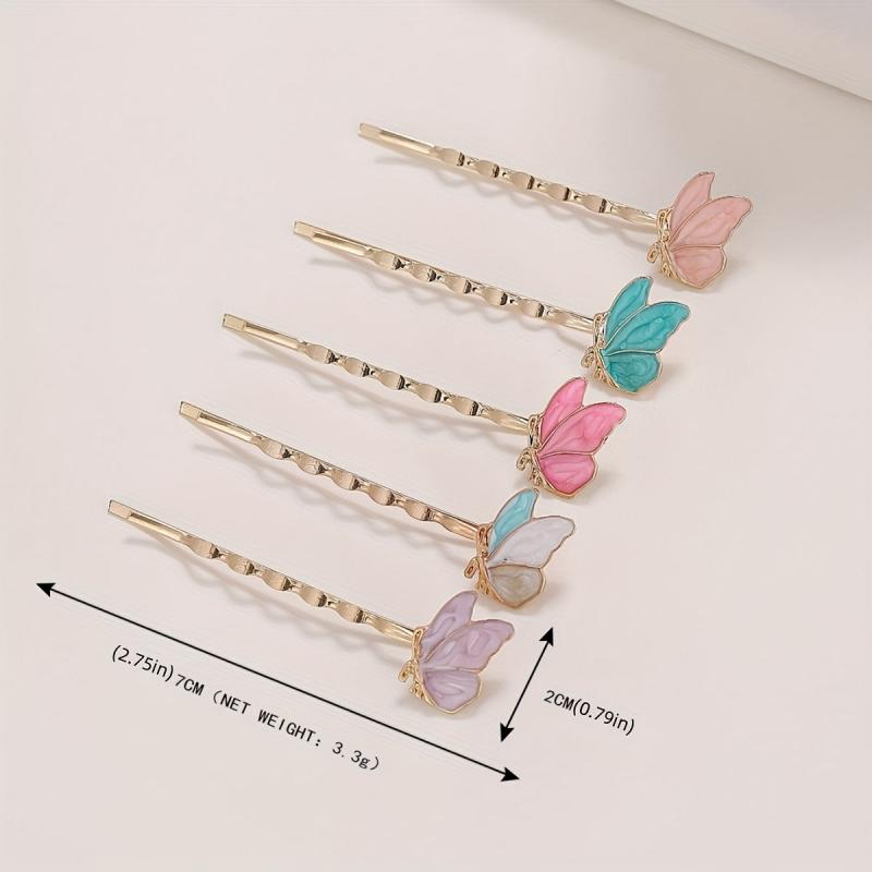 Butterfly Decor Bobby Pin Hair Clip Non Slip Accessory