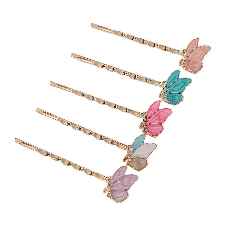 Butterfly Decor Bobby Pin Hair Clip Non Slip Accessory
