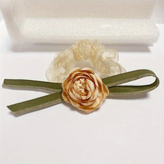 Flower Hair Tie Hair Rope Ponytail Clip Sweet Hair Accessories For Girls Women