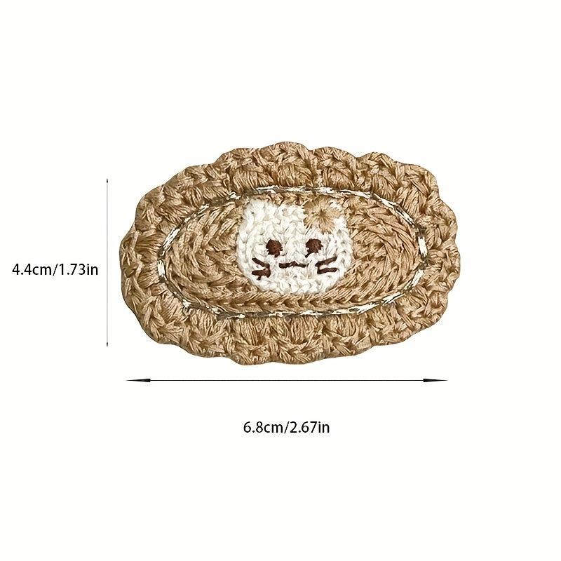 2pcs Baby Girls Knitted Cat Hair Clip Side Bang Sweet Hair Clip