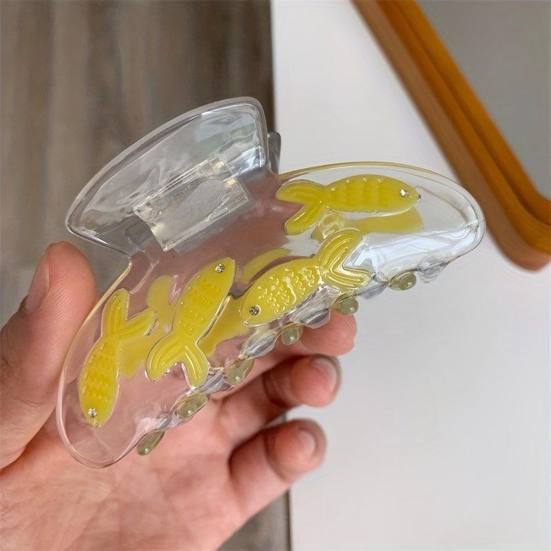 Acetate Jelly Hair Claw Cartoon Fish Shark Claw Ponytail Holder