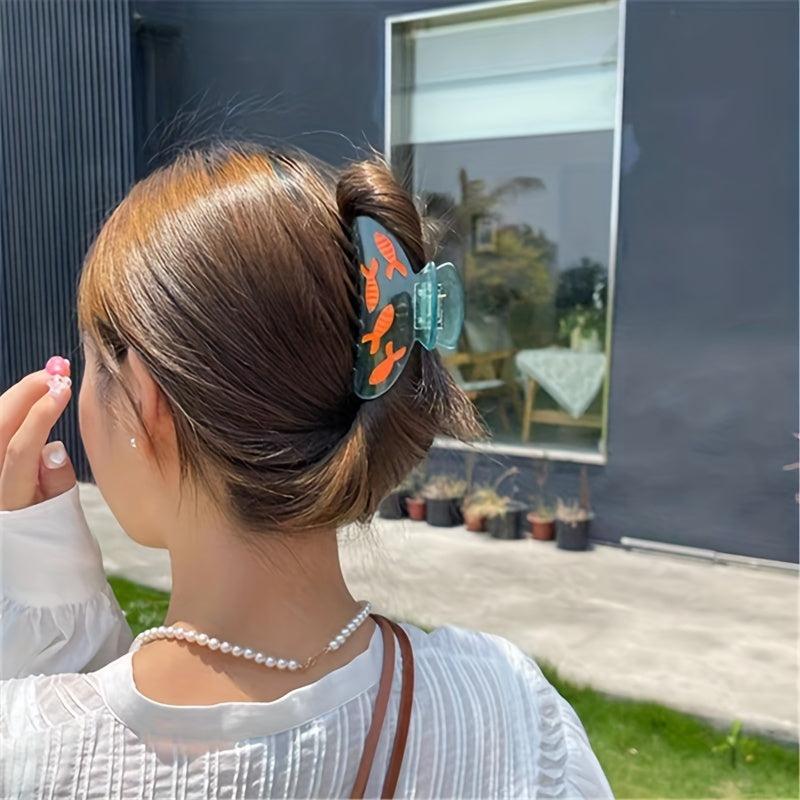 Acetate Jelly Hair Claw Cartoon Fish Shark Claw Ponytail Holder