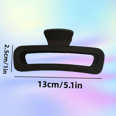2pcs Solid Hair Claw Hollow Design Non-slip Large Hair Claw for Women Girls
