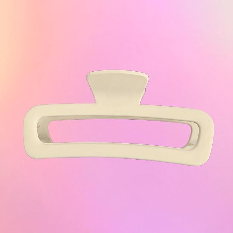 2pcs Solid Hair Claw Hollow Design Non-slip Large Hair Claw for Women Girls