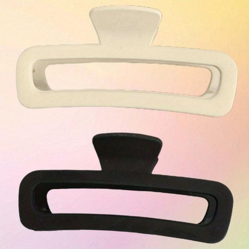 2pcs Solid Hair Claw Hollow Design Non-slip Large Hair Claw for Women Girls
