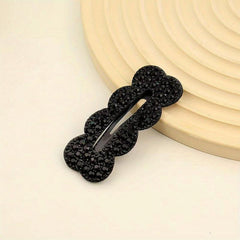 Rhinestone Snap Clip Rectangle Hair Clip Side Hair Bang Women Girls Hair Clip