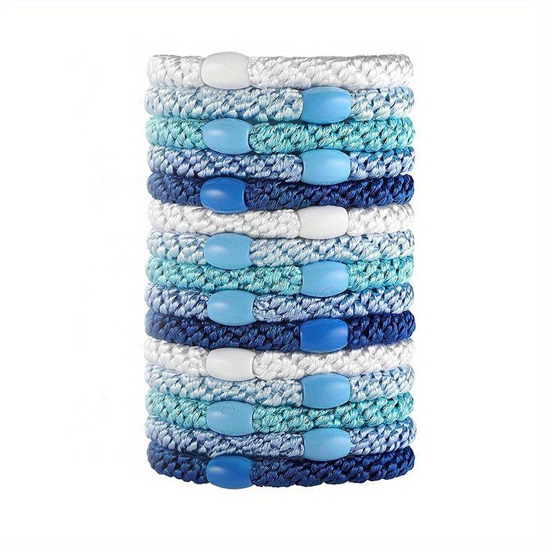 15pcs Solid Hair Rope Elastic Ponytail Holder Hair Accessories