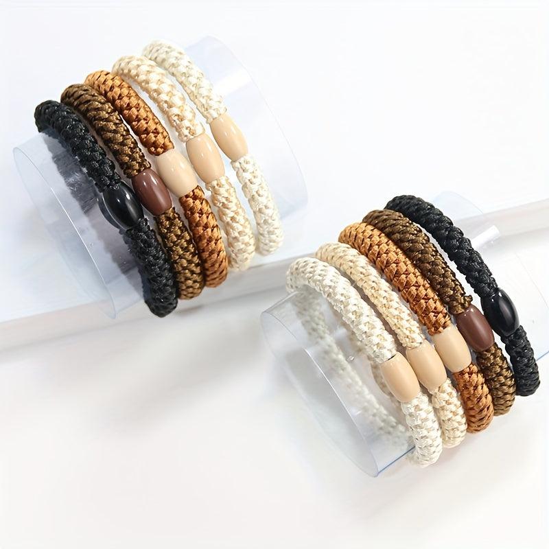 15pcs Solid Hair Rope Elastic Ponytail Holder Hair Accessories