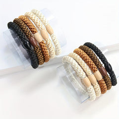 15pcs Solid Hair Rope Elastic Ponytail Holder Hair Accessories