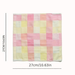4pc Baby Bib Wash Face Gauze Towel Absorb Sweat Handkerchief