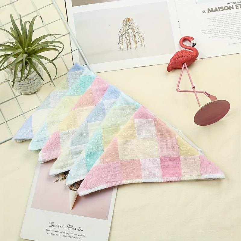 4pc Baby Bib Wash Face Gauze Towel Absorb Sweat Handkerchief