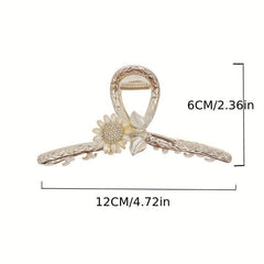 Metal Sunflower Hair Claw Alloy Hair Claw Flower Jaw Clip Nonslip