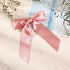 Satin Bow Hair Clip Ribbon French Barrette Ponytail Hair Accessory