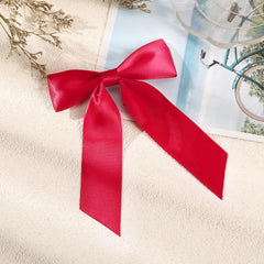 Satin Bow Hair Clip Ribbon French Barrette Ponytail Hair Accessory