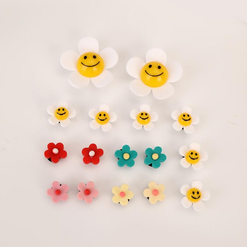 Acrylic Sunflower Shoe Charms Decorations Resin Shoe Accessories Pack