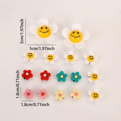 Acrylic Sunflower Shoe Charms Decorations Resin Shoe Accessories Pack