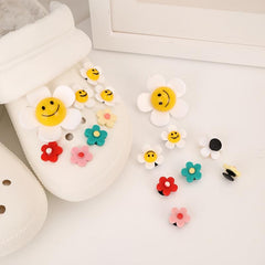 Acrylic Sunflower Shoe Charms Decorations Resin Shoe Accessories Pack