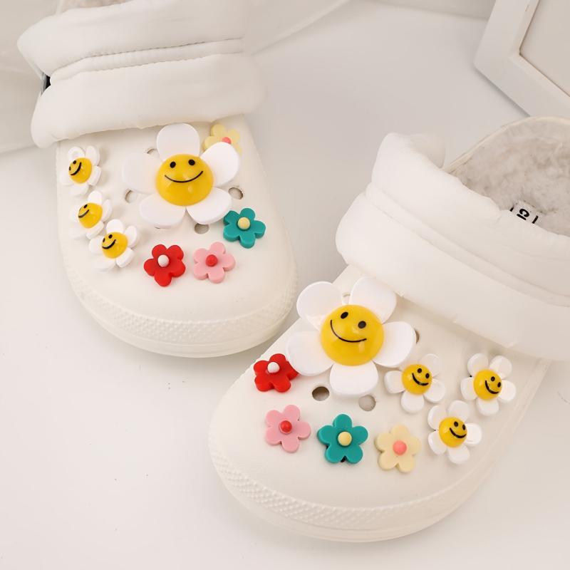 Acrylic Sunflower Shoe Charms Decorations Resin Shoe Accessories Pack