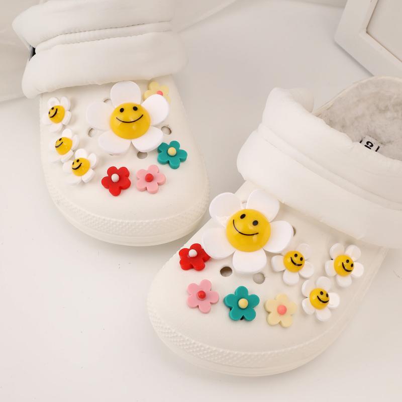 Acrylic Sunflower Shoe Charms Decorations Resin Shoe Accessories Pack