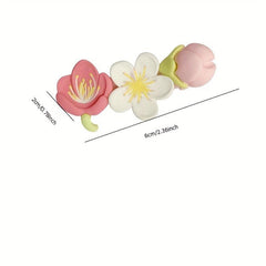 Pink Flower Duck Hair Clip for Girls