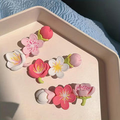 Pink Flower Duck Hair Clip for Girls