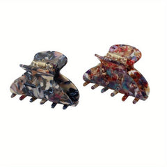 Leopard Hair Claw Clip Vintage Nonslip Ponytail Holder Women Girls