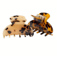 Leopard Hair Claw Clip Vintage Nonslip Ponytail Holder Women Girls