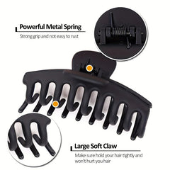 4pcs Matte Large Hair Claw for Women Strong Hold Barrettes